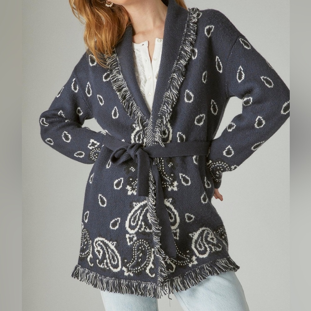 Lucky Brand Bandana Cardigan